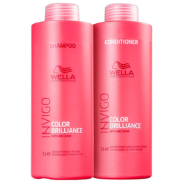 Kit Wella Professionals Invigo Color Brilliance Salon Duo Shampoo 1L  + Condicionador 1L (2 Produtos) na Ponto